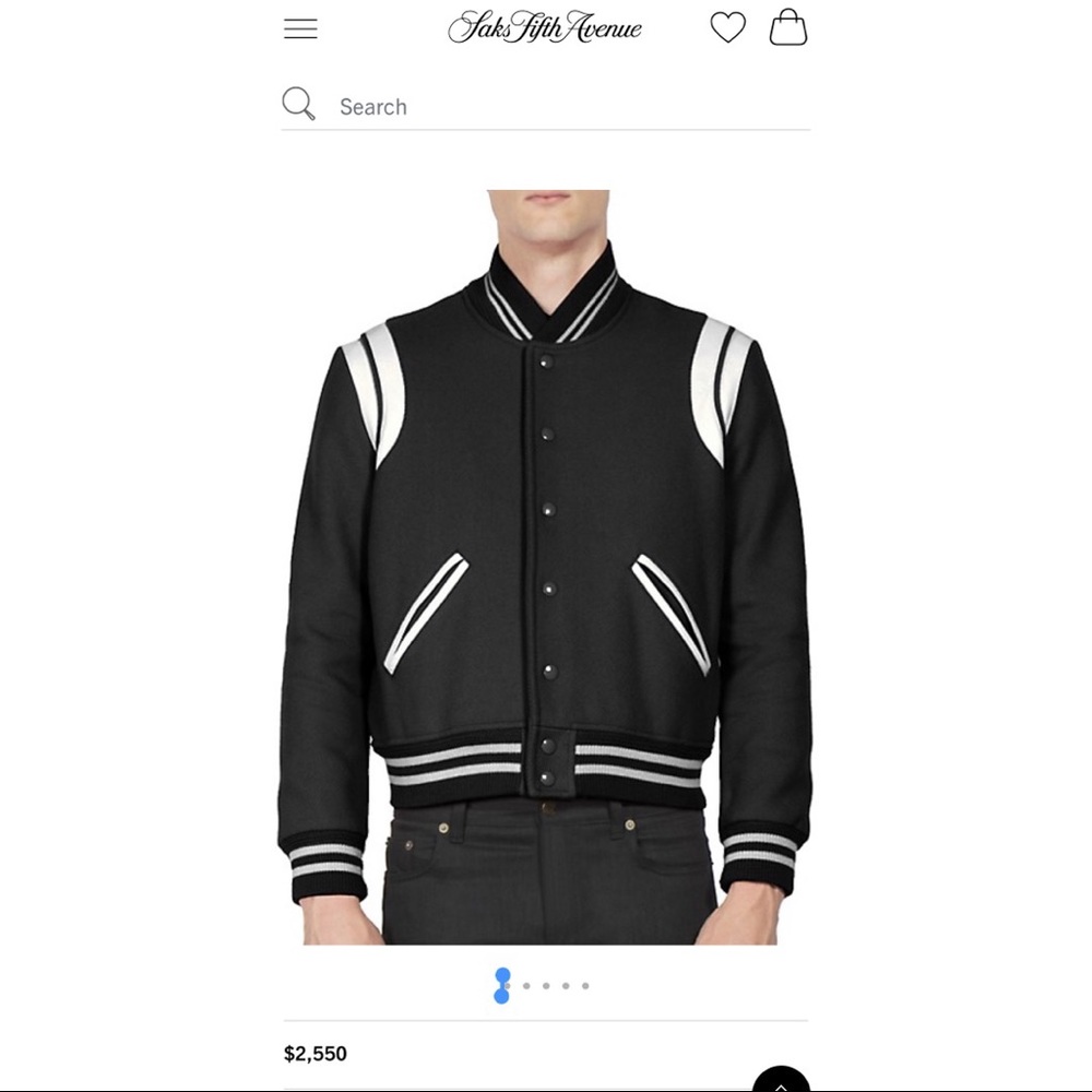 SAINT LAURENT Men’s Varsity Jacket- Size 52 (42)